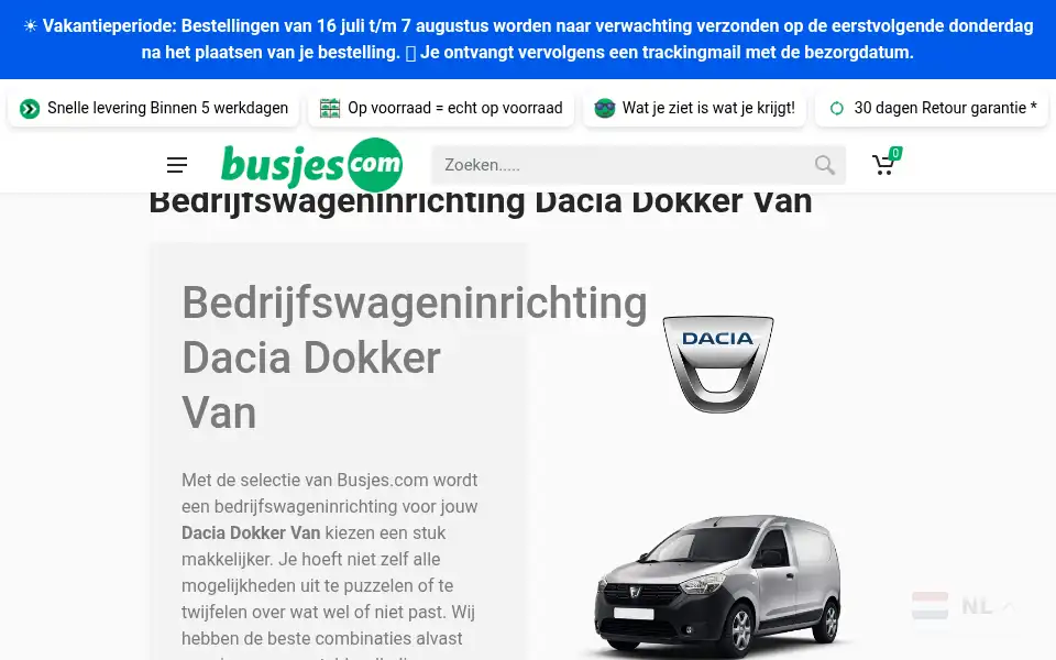 Screenshot of busjes.com