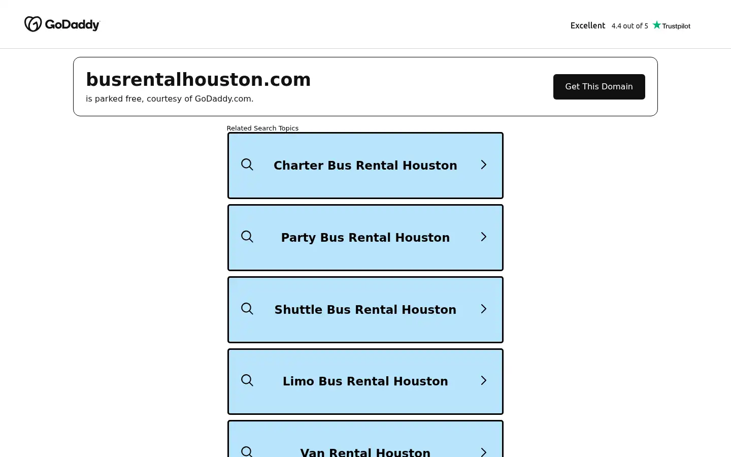 Screenshot of busrentalhouston.com
