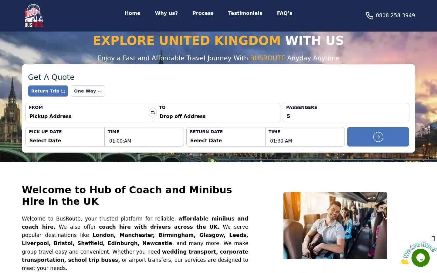 Screenshot of busroute.co