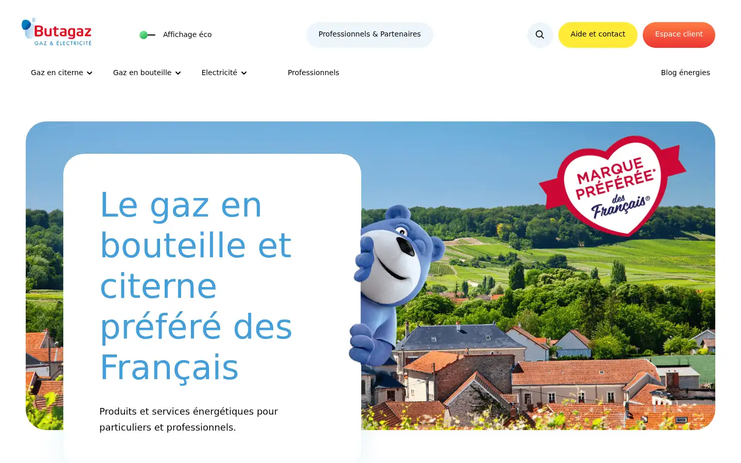 Screenshot of butagaz.fr