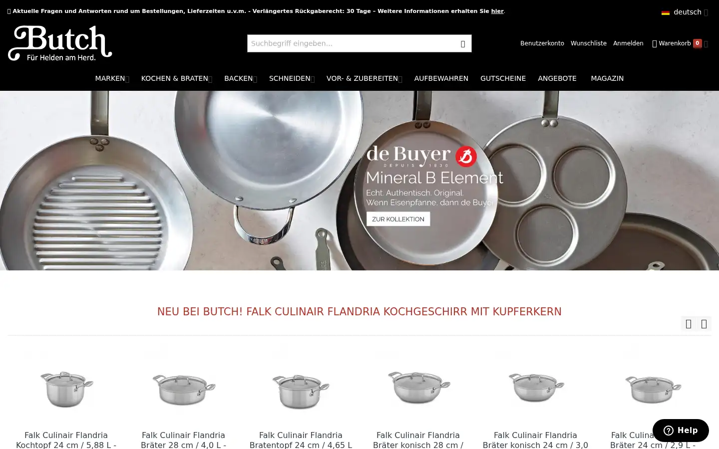 Screenshot of butch.de