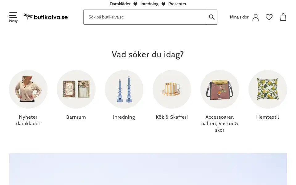 Screenshot of butikalva.se