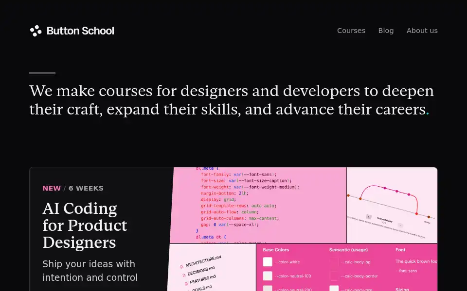Screenshot of buttonschool.com