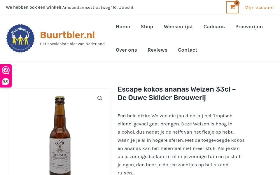Screenshot of buurtbier.nl