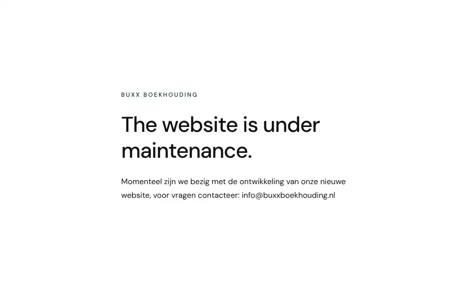 Screenshot of buxxboekhouding.nl
