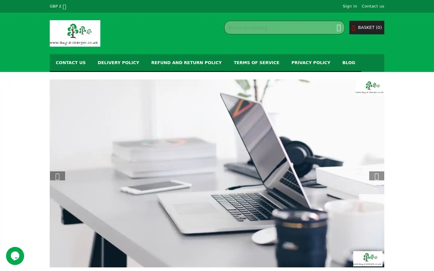 Screenshot of buy-a-charger.co.uk