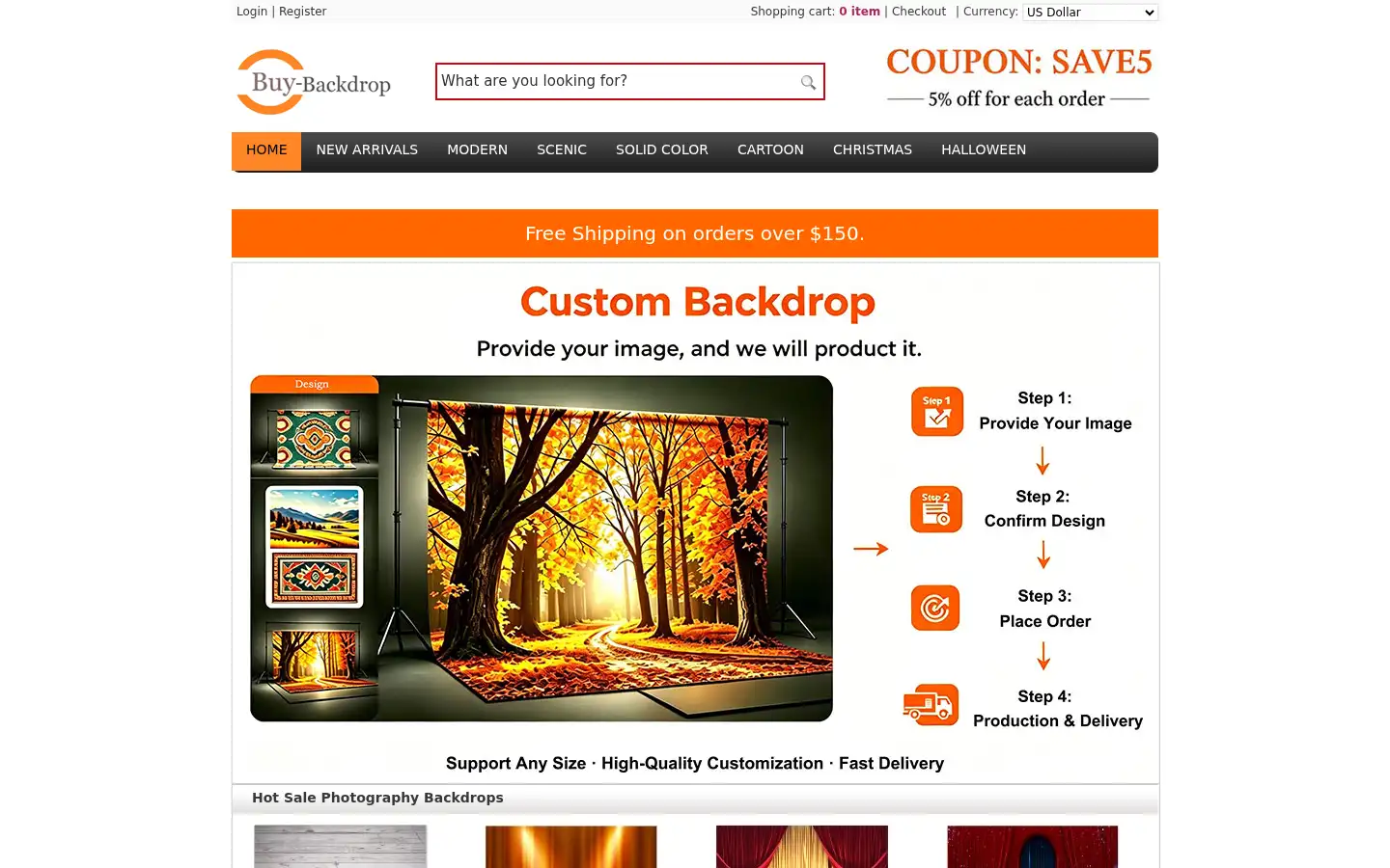 Screenshot of buy-backdrop.com