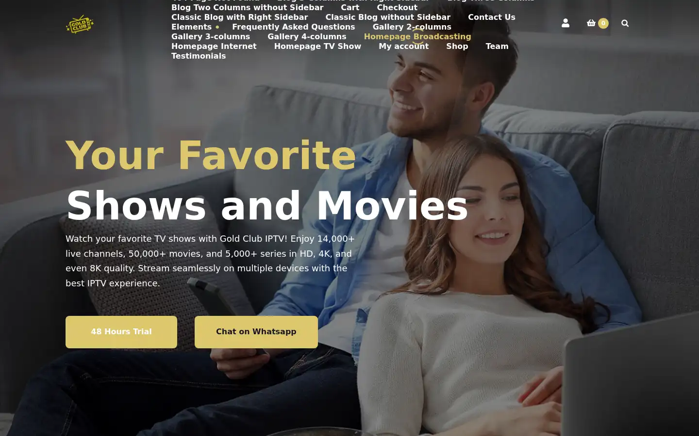 Screenshot of buy.goldclub.tv