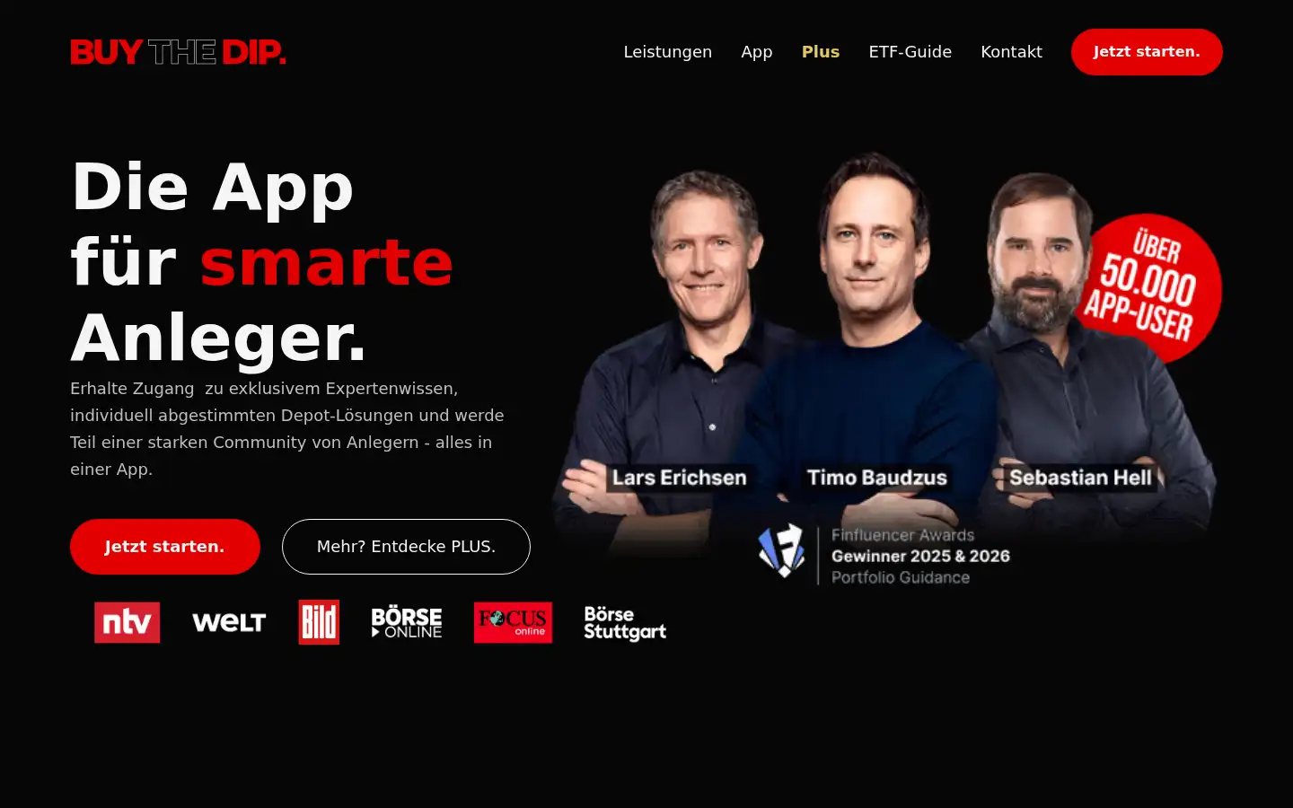 Screenshot of buy-the-dip.de