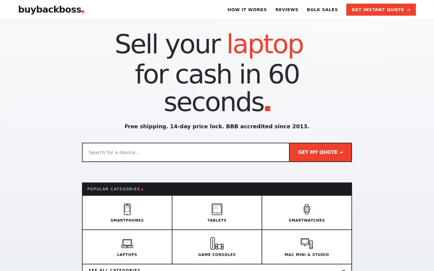 Screenshot of buybackboss.com