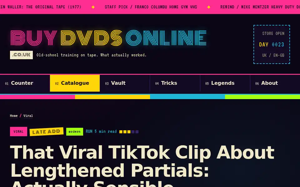 Screenshot of buydvdsonline.co.uk