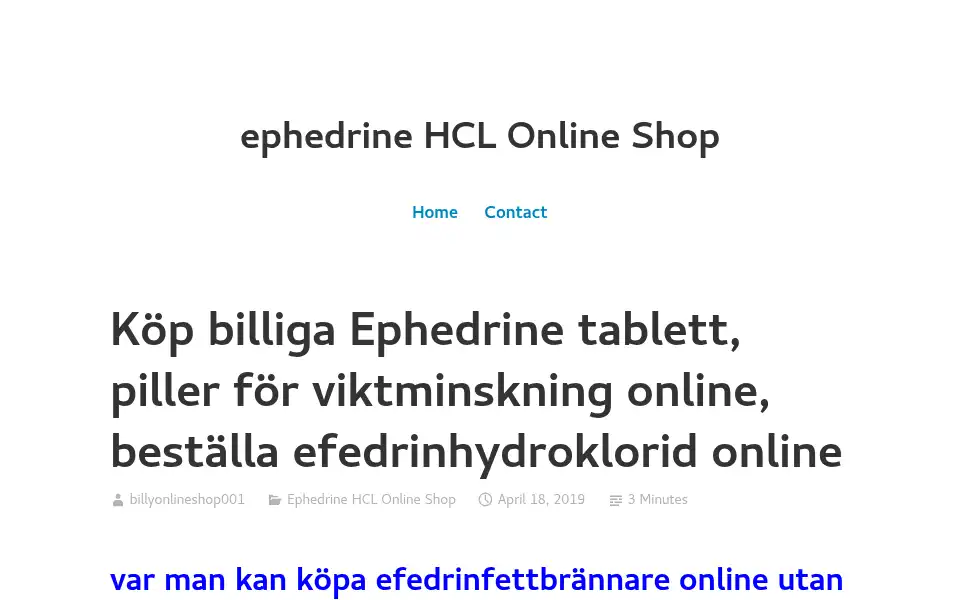 Screenshot of buyephedrinehclonlinee.home.blog