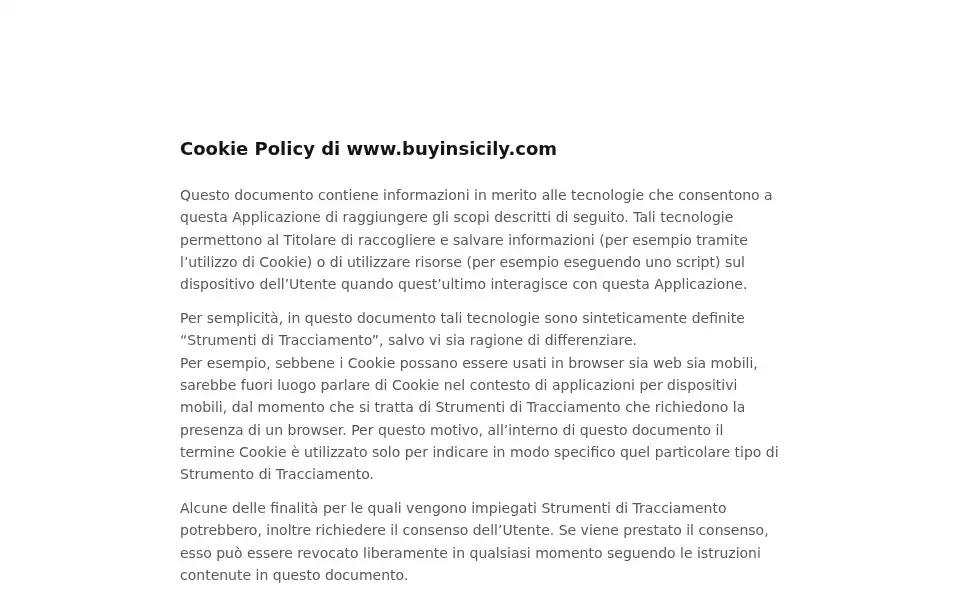 Screenshot of buyinsicily.com