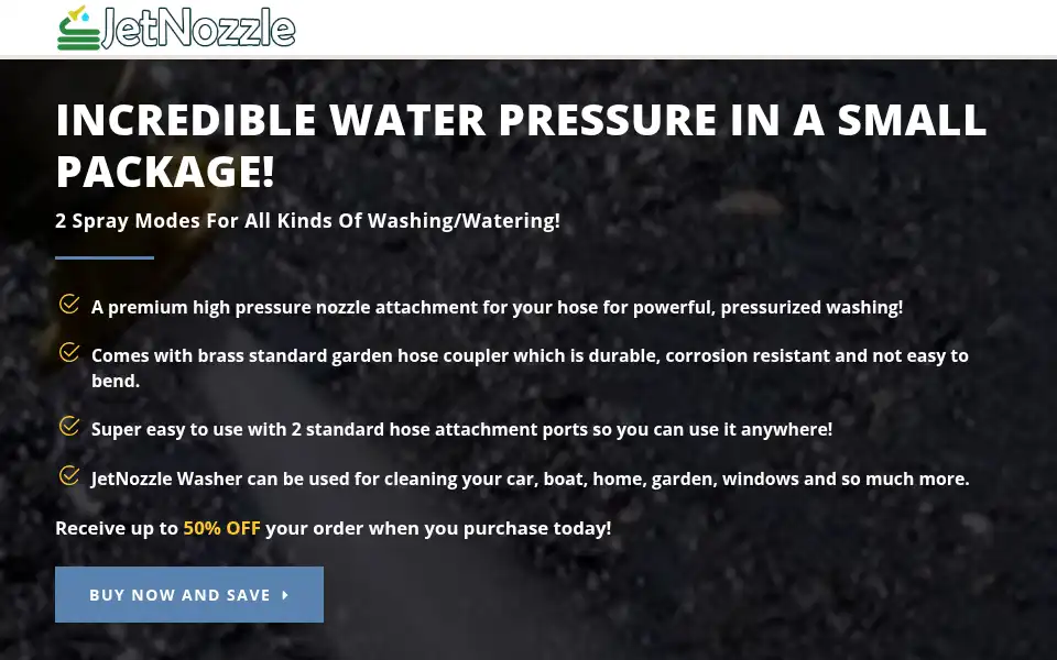 Screenshot of buyjetnozzle.com