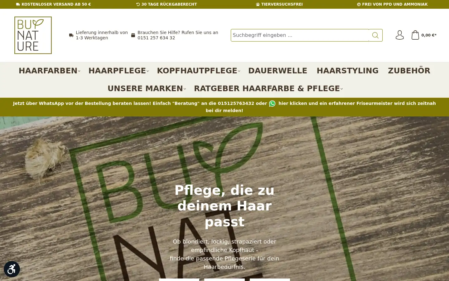 Screenshot of buynature.de