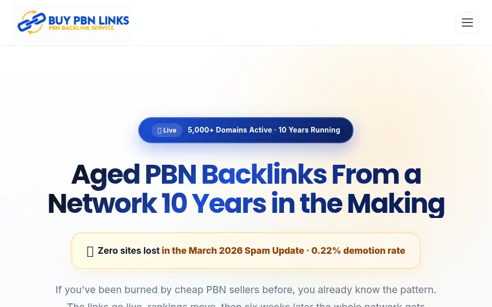 Screenshot of buypbnlinks.com