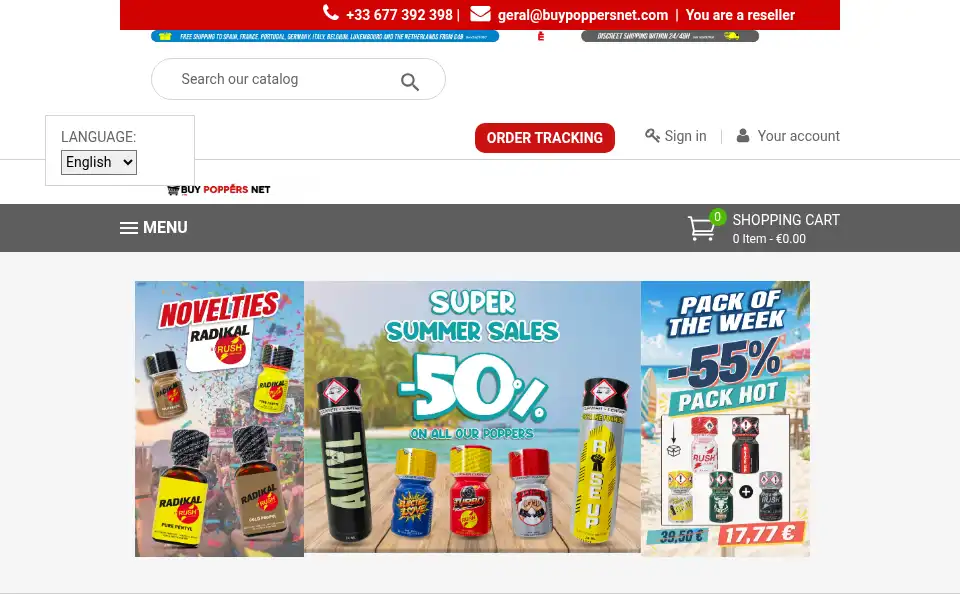 Screenshot of buypoppersnet.com
