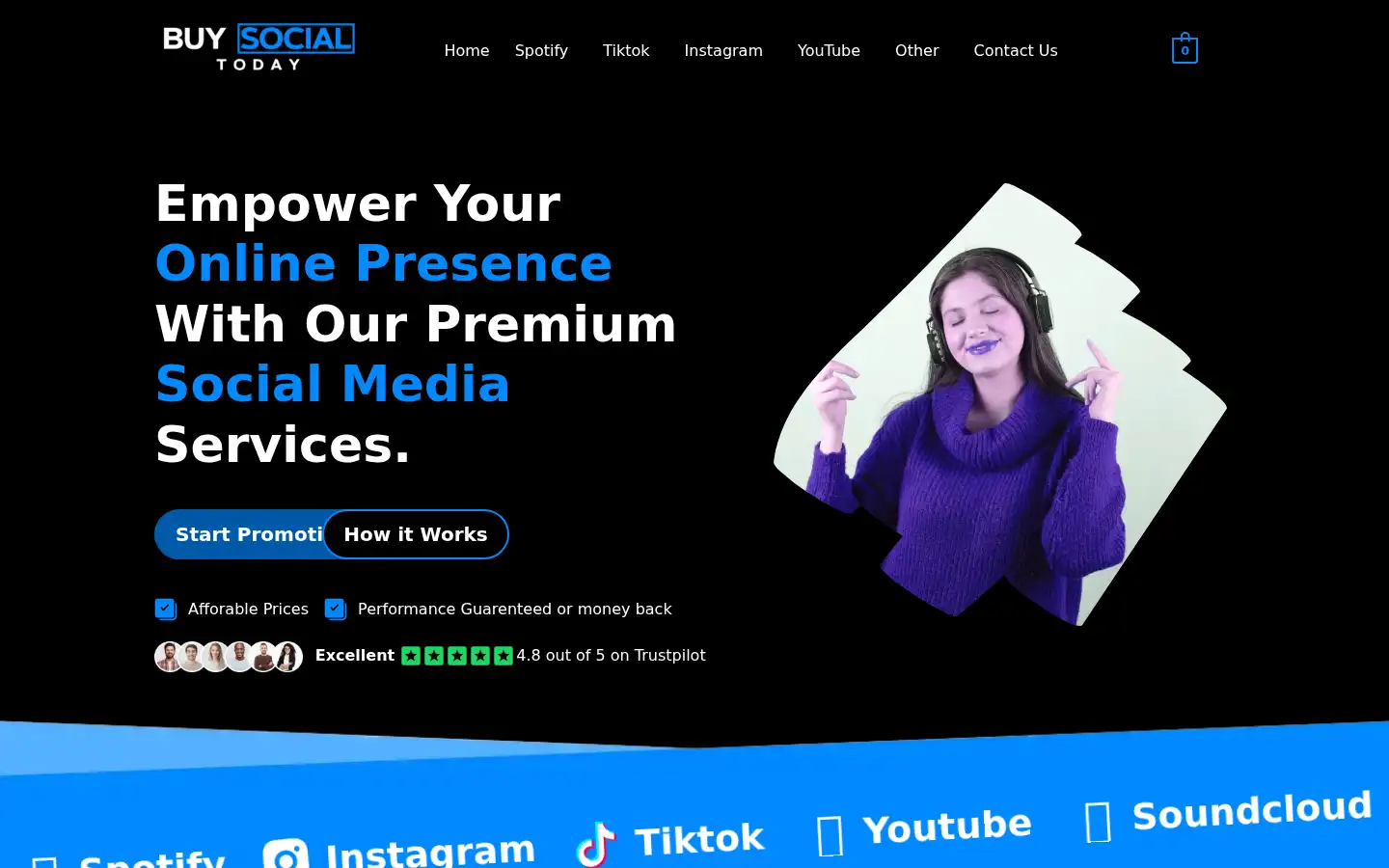 Screenshot of buysocialtoday.com