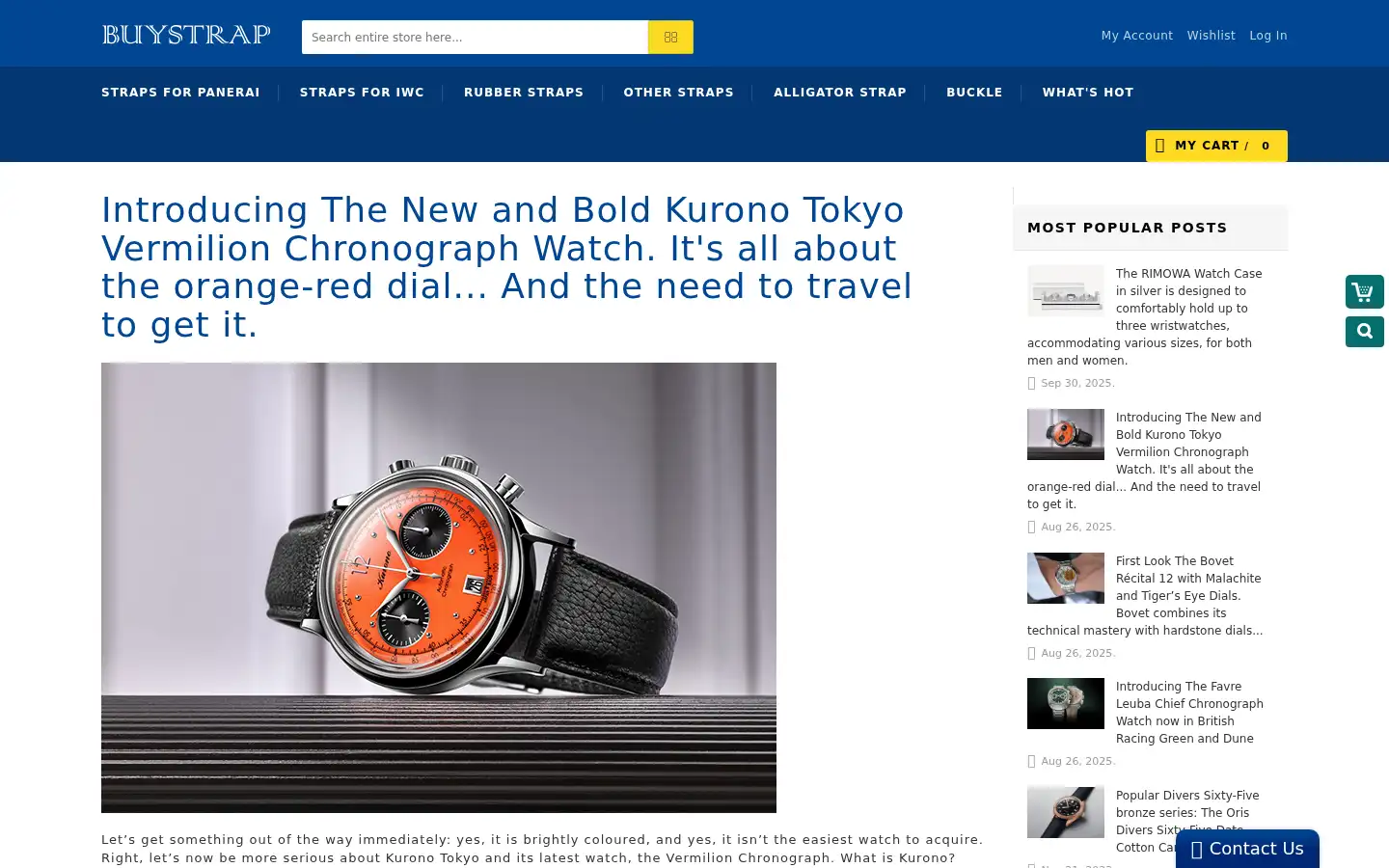 Screenshot of buystrap.com