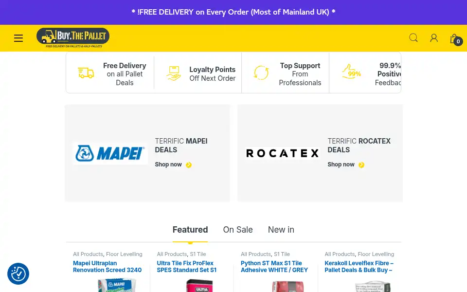 Screenshot of buythepallet.co.uk