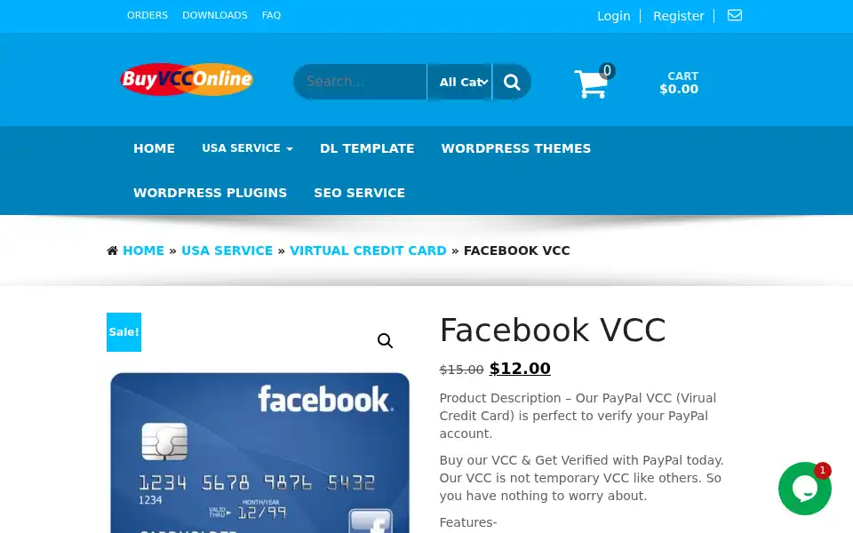 Screenshot of buyvccus.com