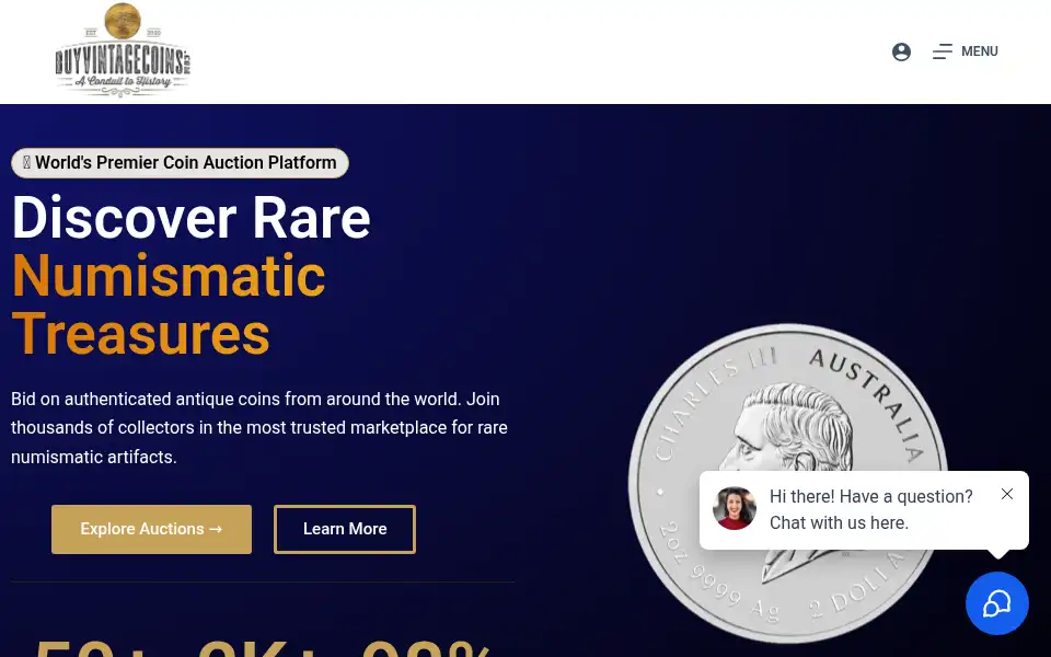Screenshot of buyvintagecoins.com