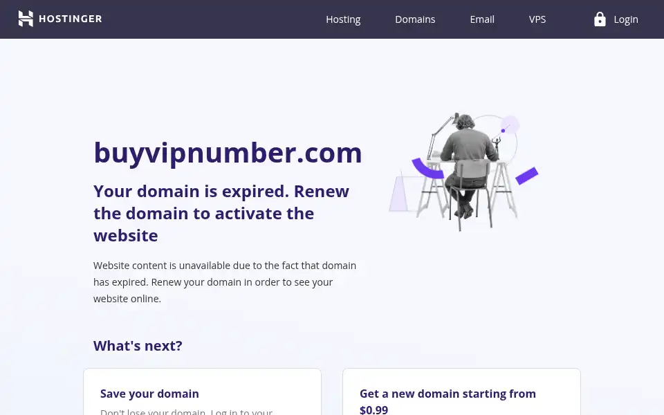 Screenshot of buyvipnumber.com