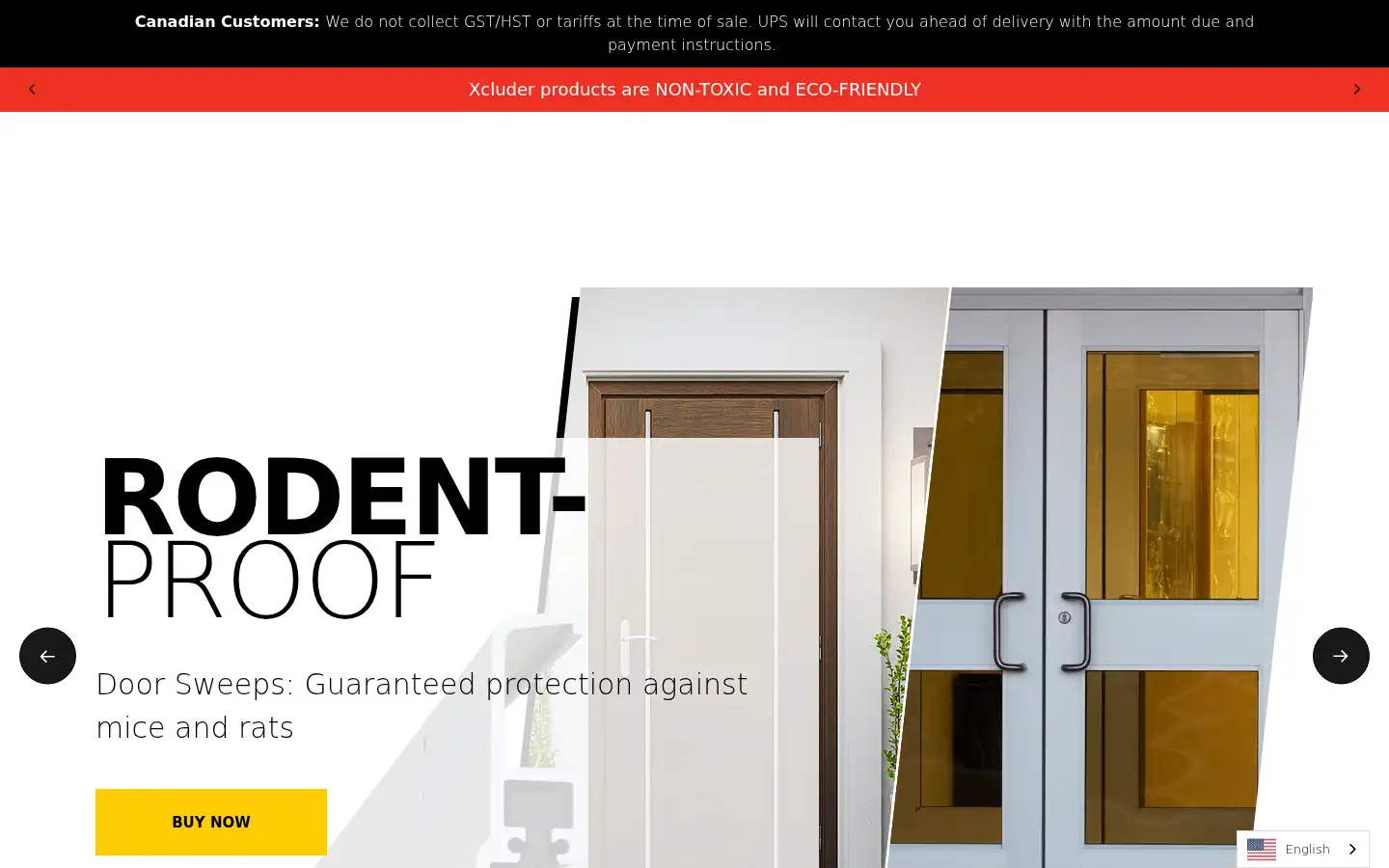 Screenshot of buyxcluder.com