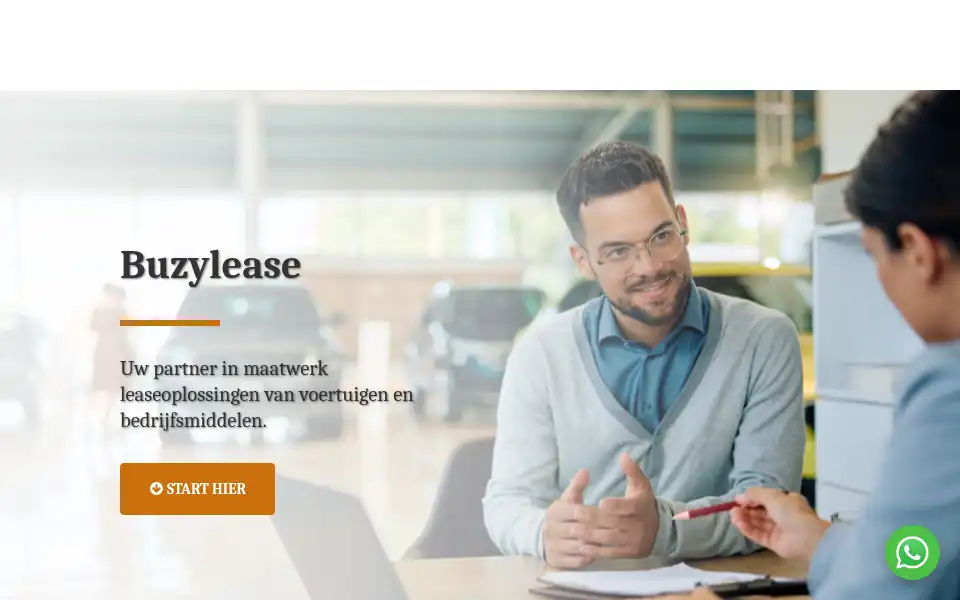Screenshot of buzylease.nl