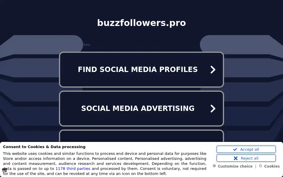 Screenshot of buzzfollowers.pro