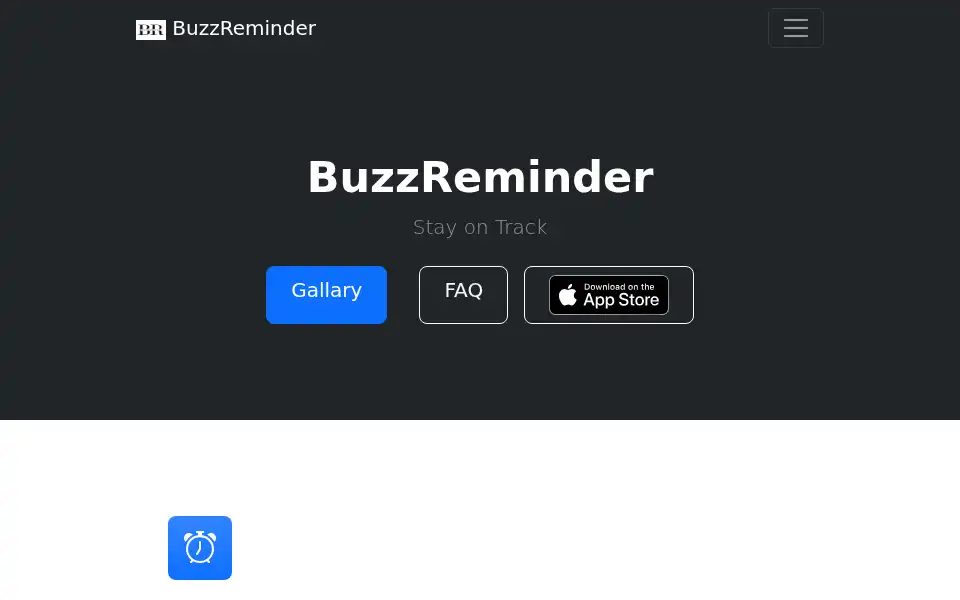 Screenshot of buzzreminder.com
