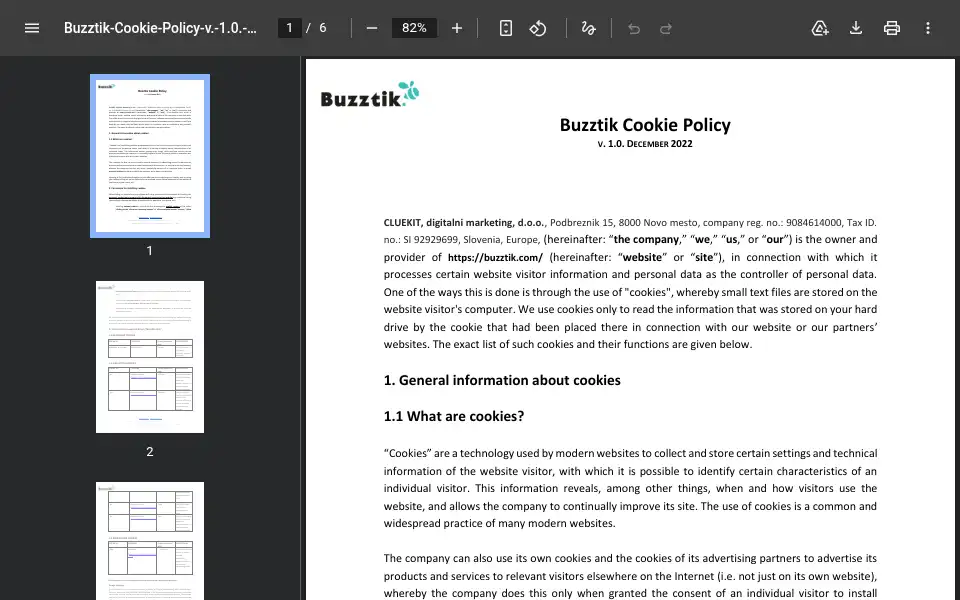 Screenshot of buzztik.com