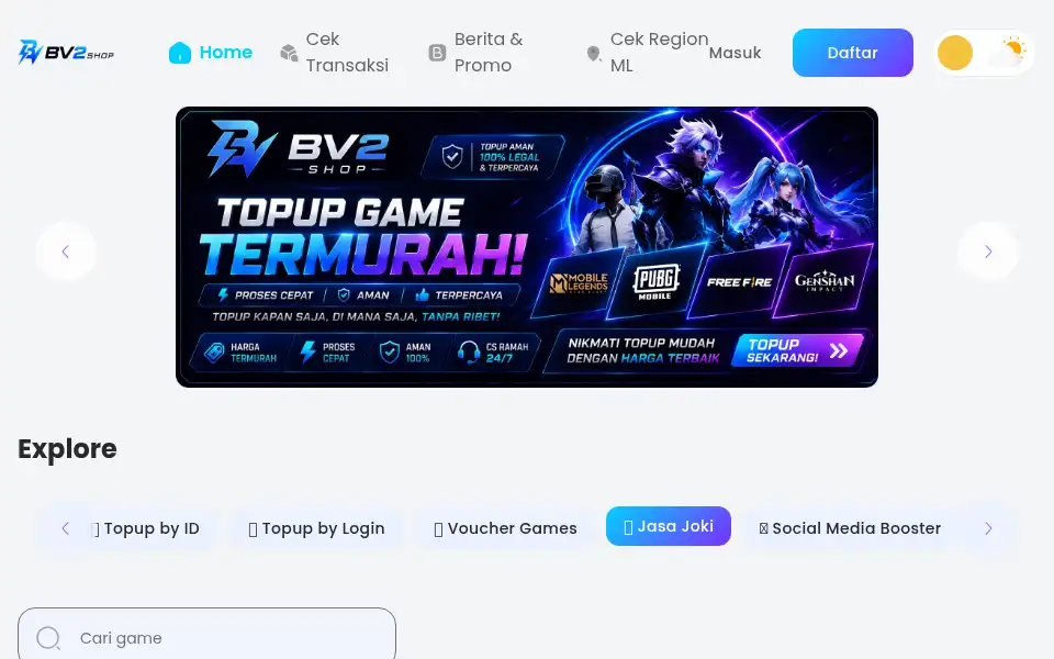 Screenshot of bv2shop.com