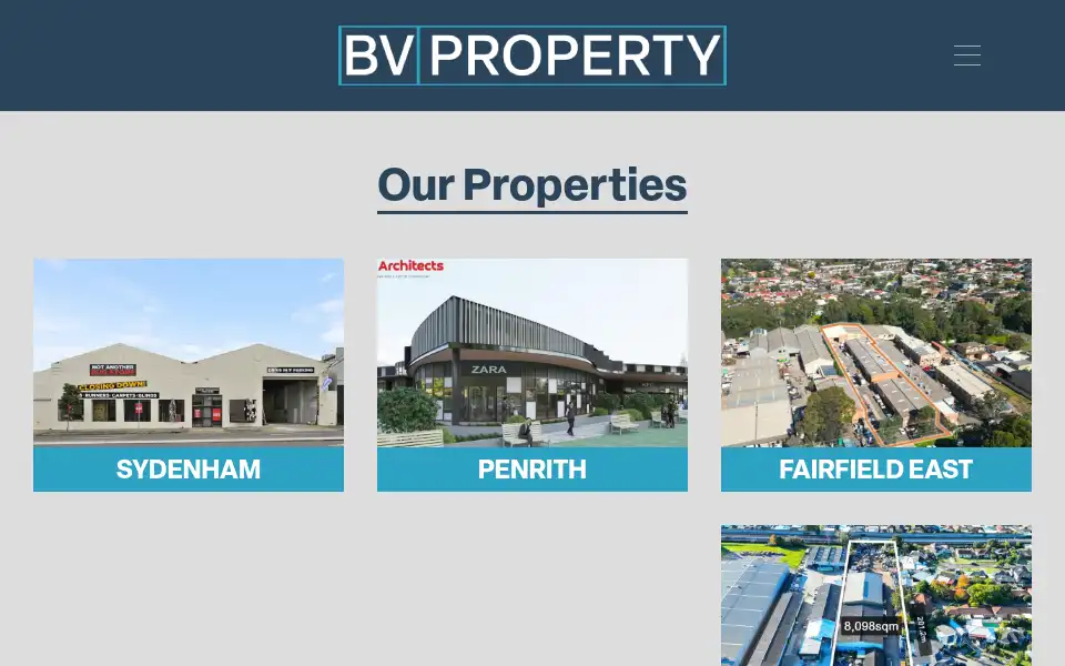 Screenshot of bvproperty.com.au