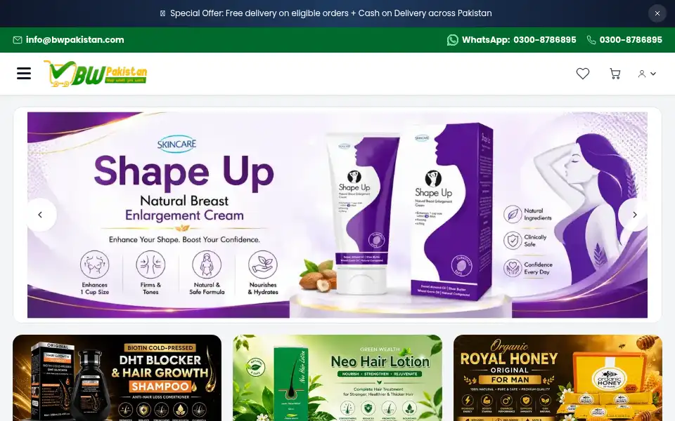 Screenshot of bwpakistan.com