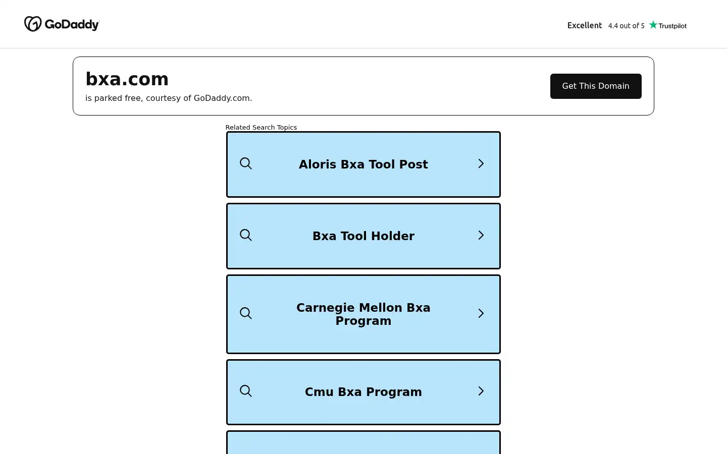Screenshot of bxa.com