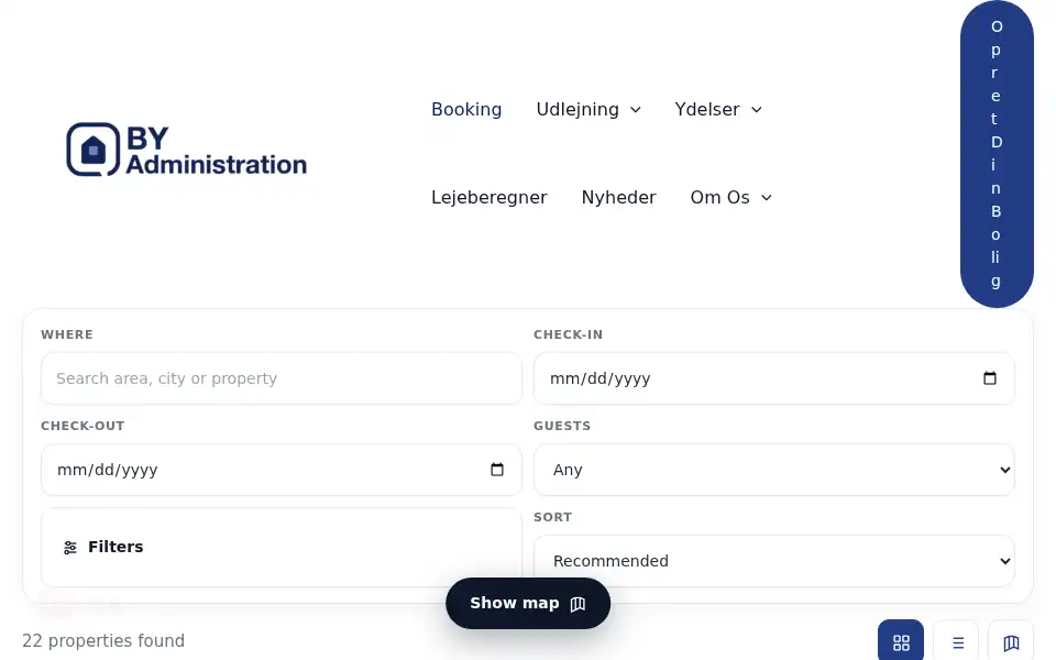 Screenshot of byadministration.dk