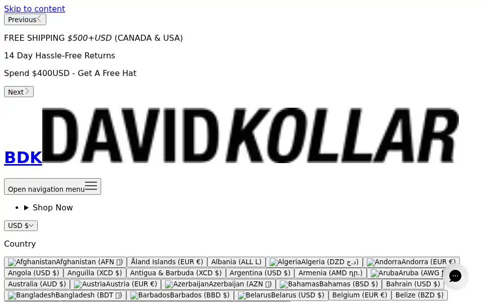 Screenshot of bydavidkollar.com