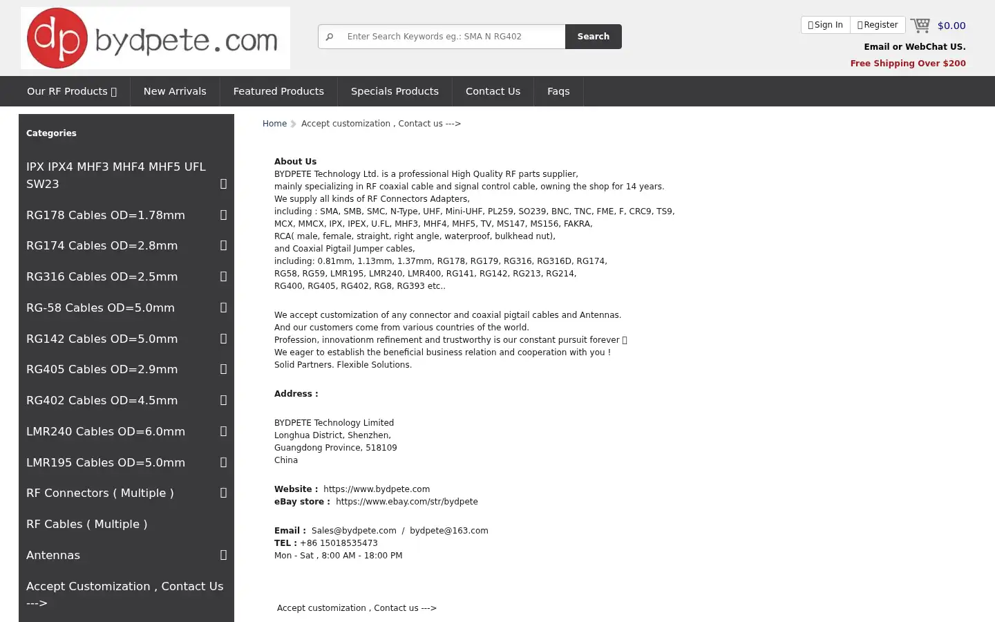 Screenshot of bydpete.com