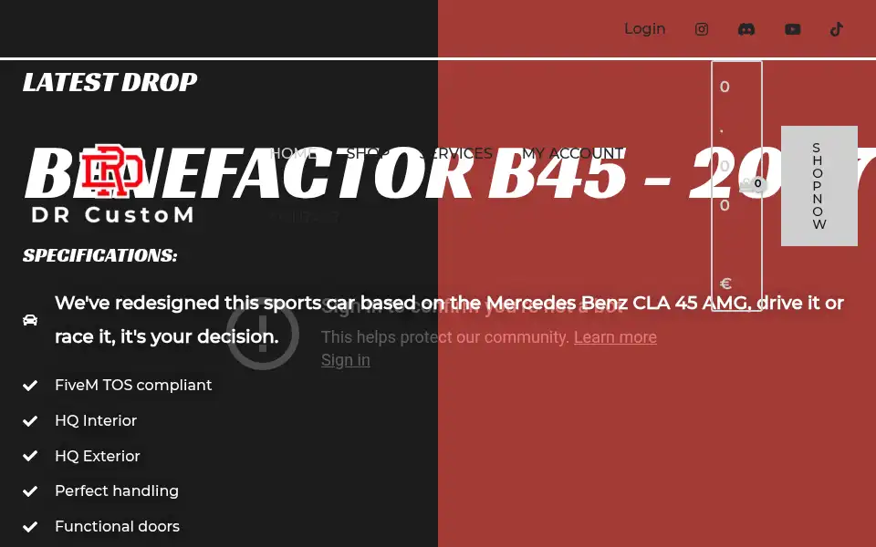 Screenshot of bydrcustom.com
