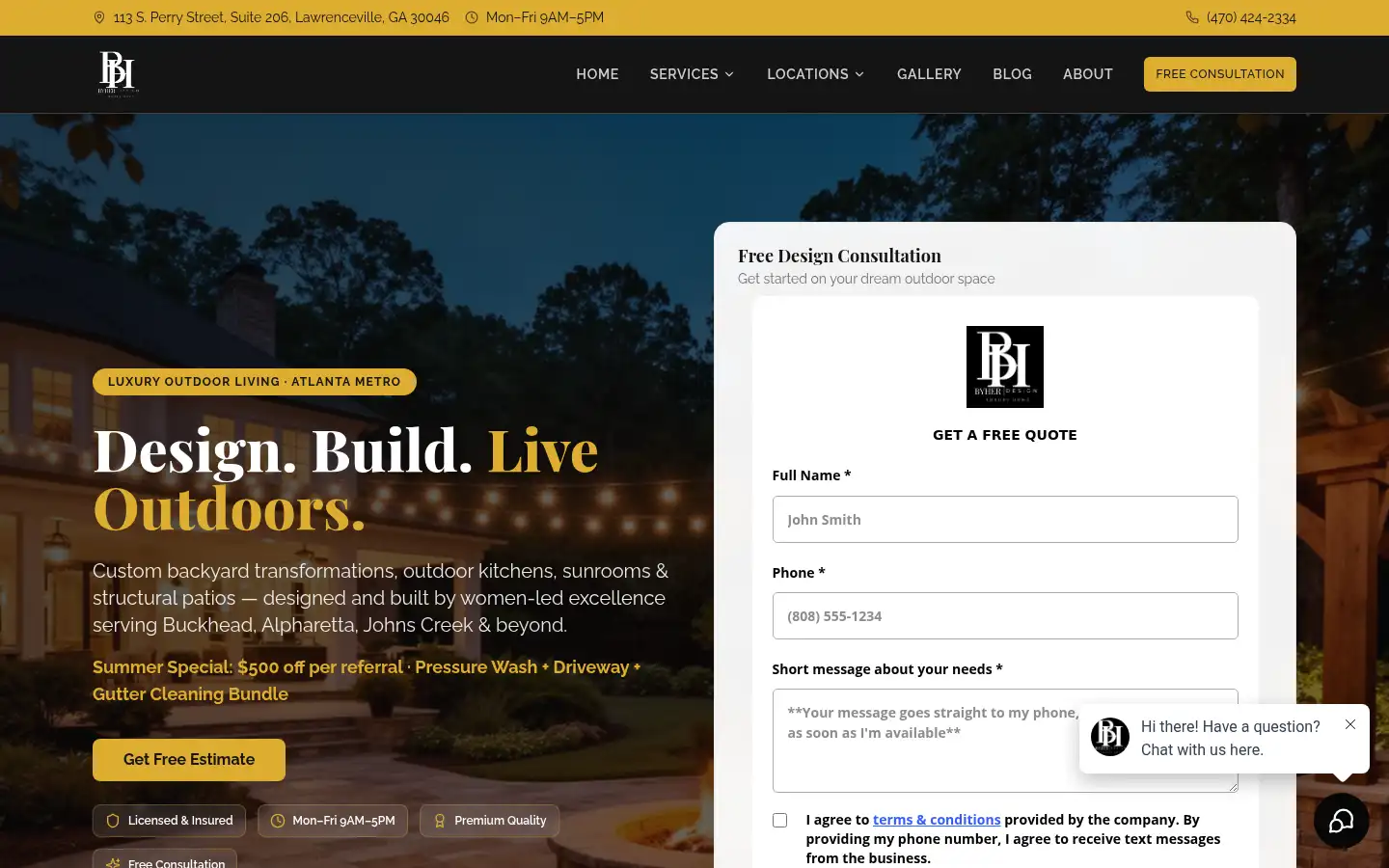 Screenshot of byherdesignco.com