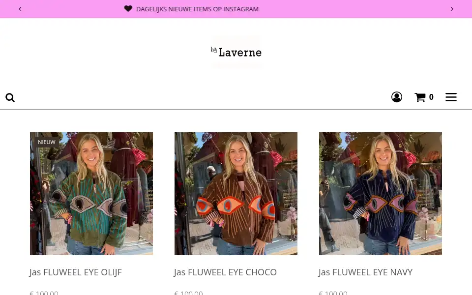 Screenshot of bylaverne.nl