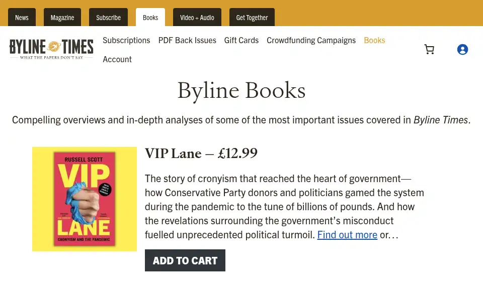 Screenshot of bylinetimes.com