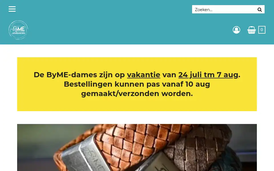 Screenshot of byme-armbanden.nl