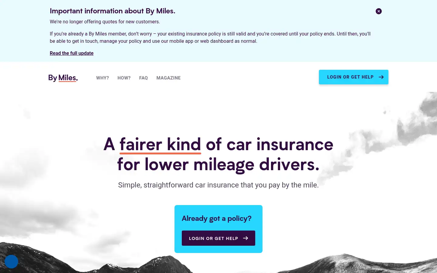 Screenshot of bymiles.co.uk