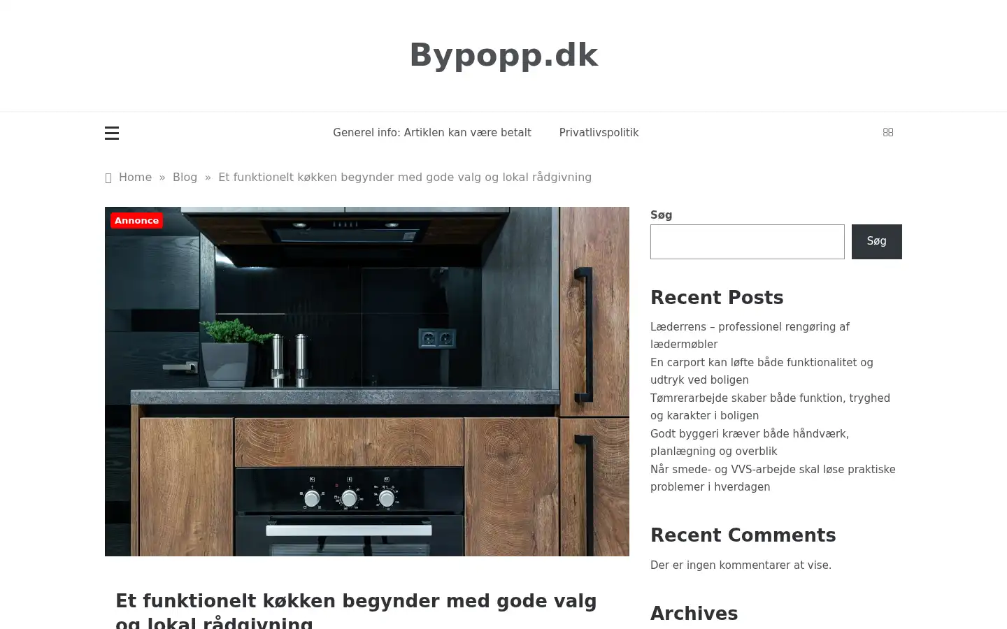 Screenshot of bypopp.dk
