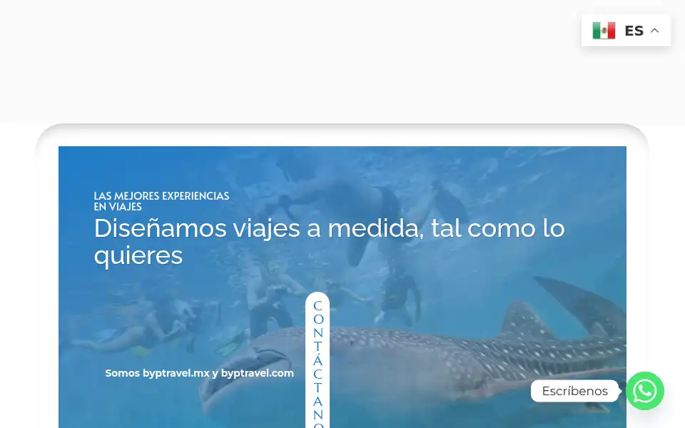 Screenshot of byptravel.mx