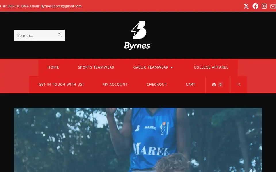 Screenshot of byrnessports.com