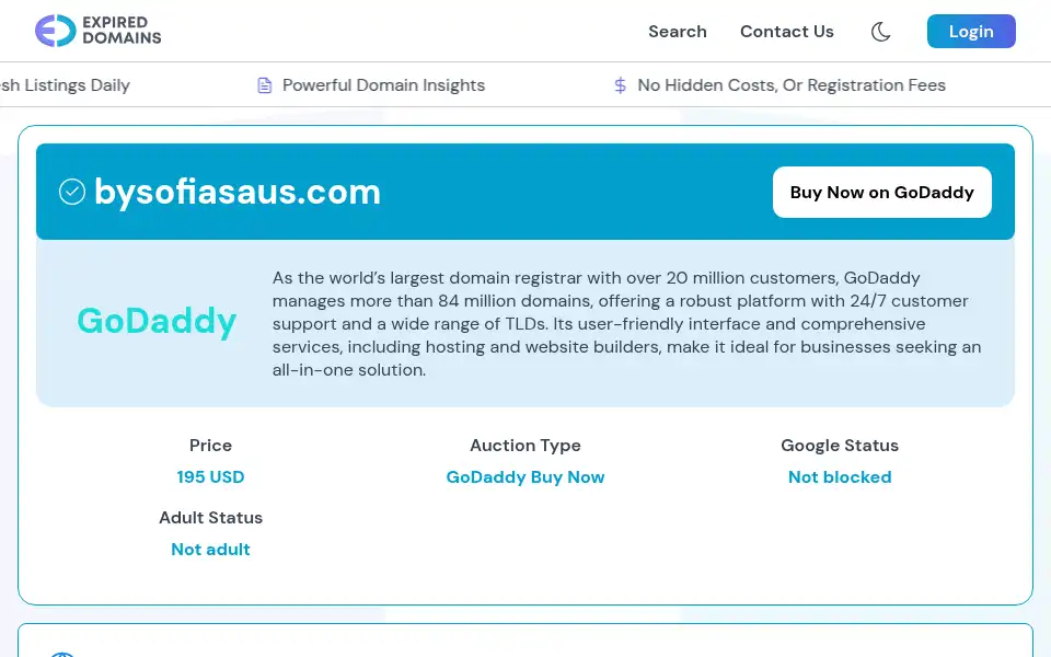 Screenshot of bysofiasaus.com