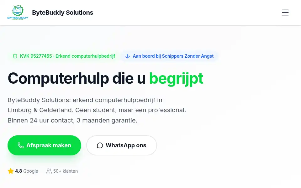 Screenshot of bytebuddy-solutions.nl